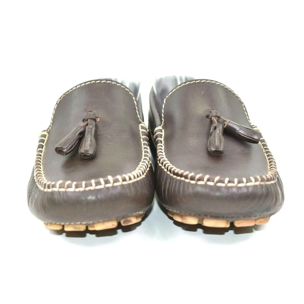Papo‎ d'Anjo Womens Brown Leather Driving Loafers Moc Toe Shoes Size 6 US, 36 EU